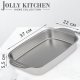 Поднос Jolly Kitchen с ручками, сталь 0.8 мм, 37x22x5.5см