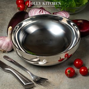 Миска Jolly Kitchen глянцевая с двойными стенками, 1л