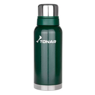 Термос Tonar HS.TM-057-G с ситечком (2 крышки-кружки, зеленый), 1л