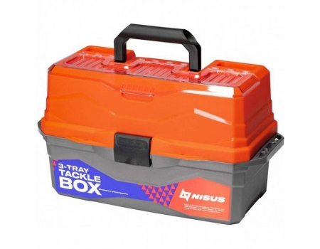 Ящик для снастей трехполочный Nisus Tackle Box, оранжевый