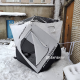 Палатка зимняя Bison Legend 2 Куб трехслойная бело-зеленая, 2x2x2.1м