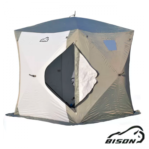 Палатка зимняя Bison Legend Куб бело-серая, 2x2x2.1м