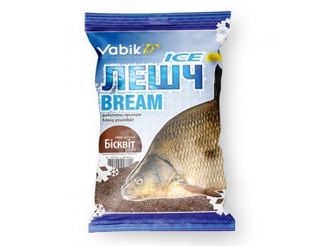 Прикормка зимняя Vabik Ice Bream Spicy Bisquit "Лещ бисквит пряный" (коричневый), 0.75кг