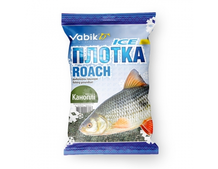 Прикормка зимняя Vabik Ice Roach Hemp "Плотва Конопля" (зеленая), 0.75кг