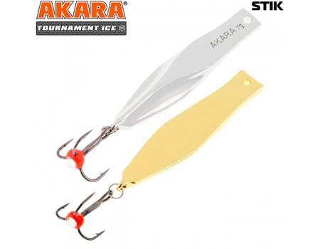 Блесна зимняя Akara Tournament Ice Stik, 7гр, цвет SIL/GO