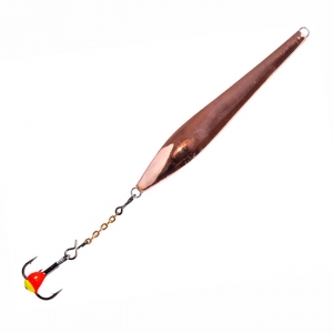 Блесна вертикальная зимняя Lucky John Double Blade CS с цепочкой и тройником, 3.7гр Блесна вертикальная зимняя Lucky John Double Blade CS с цепочкой и тройником, 3.7гр