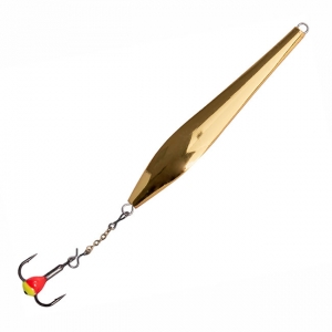 Блесна вертикальная зимняя Lucky John Double Blade GC с цепочкой и тройником, 3.7гр Блесна вертикальная зимняя Lucky John Double Blade GC с цепочкой и тройником, 3.7гр
