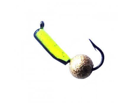 Мормышка вольфрамовая "Столбик фосфор" с латунным шариком и ушком 0.6г, 60BN