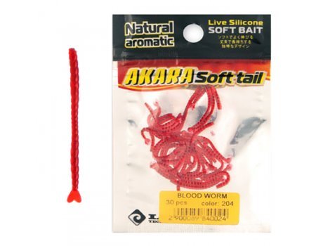 Мотыль искусственный Akara Blood Worm, 30шт