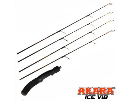 Зимняя удочка Akara Ice Vib с четырьмя хлыстами, 61см (до 20, 30, 50, 60гр)