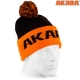 Шапка Akara Sport Winter Pompon, черная/оранжевая