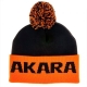 Шапка Akara Sport Winter Pompon, черная/оранжевая
