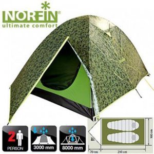 Двухместная палатка Norfin Cod 2