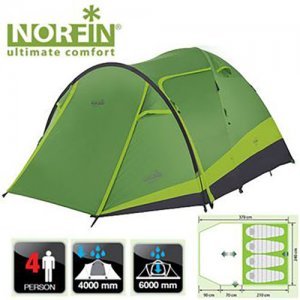 Четырехместная палатка Norfin Rudd 3+1