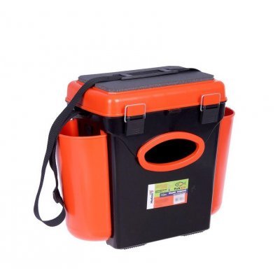 Ящик зимний односекционный Helios FishBox (оранжевый), 10л