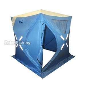 Палатка зимняя Woodland Ice Fish 2 синяя, 1.65х1.65х1.85м