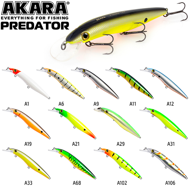Воблер Akara Predator 100F, A68
