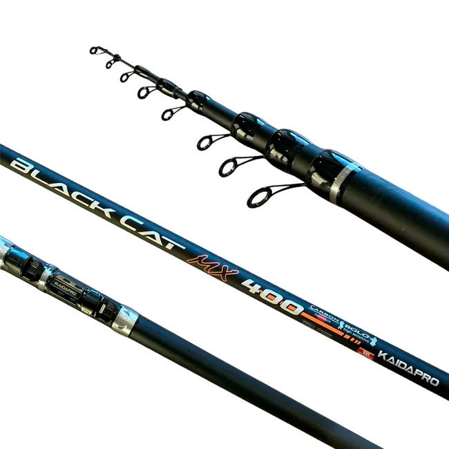Удилище с кольцами Kaida Black Cat 4м, 236гр
