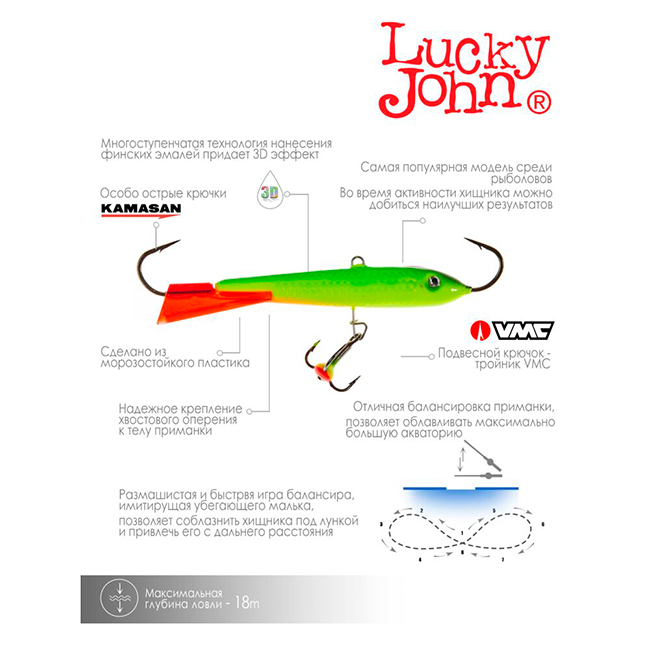 Балансир Lucky John Classic 9, 26RT